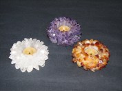 Amethyst Lotus Point Tea Light Holder Image 2